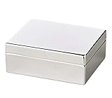 EDZARD Schmuckdose Java, 8 x 10 cm, Höhe 4 cm, edel versilbert, anlaufgeschü