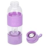 Leicht zu reinigende Mischflasche aus Borosilikatglas 300 ml für Studenten im Büro(Violett)