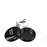 Canna Rabbit Puck Stash Dose | Keramikbeschichtung | Luftdicht Wasserdicht Geruchsdicht | UV-Schutz | Ø 55x22mm Aufbewahrung für Gewürze und Kräuter (Schwarz)