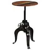 Leepesx Bartisch, Bistrotisch, Beistelltisch, Empfangstheke, Stehtisch, Konsolentisch, Bar Table, Bartresen, Esstisch, Massivholz Altholz 60x(76-110)