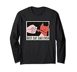 Best Cat Dad Ever Retro Distressed Apparel Cat Daddy Vintage Lang