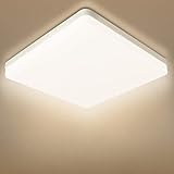 Combuh Deckenleuchte LED 48W 4320LM Deckenlampe für Schlafzimmer Wohnzimmer Neutralweiß 4000K Quadrat 30 * 30 * 4