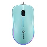 Coolerplus FC112 USB-Maus (optisch, kabelgebunden, mit einfachem Klick, für Büro und Zuhause, 1000 dpi, Premium und tragbar, kompatibel mit Windows PC, Laptop, Desktop, Notebook, Minzgrün)