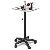 Ejoyous Friseur Arbeitswagen,Salon Trolleys mit Bewegen Sie das Scrollrad Professional Salon Instrument Tray Trolley Höhenverstellbar für SPA Tattoo Shop Maniküre-Laden F