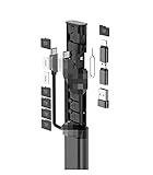 CML Multifunktions-Kabel-Stick Smart Adapter-Karten-Speicherdatenkabel USB-Box Universal 15W drahtloser Ladegerät Fit für Huawei (Color : Black)
