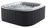 MSpa Alpine Delight Aufblasbarer Whirlpool für 4 Personen (2 + 2 Sitzer), Schw