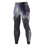 Xmiral Herren Sport Und Fitness Trainings Strumpfhosen Hohe Elastizität, Schnelltrocknend Und Schweißtreibend Leggings Und Hosen (03 Grau, 3XL)