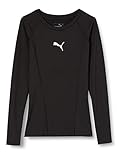 PUMA Kinder Liga Baselayer Tee LS Jr Shirt, Black, 164