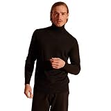 Superdry Herren Merino Rollkragenpullover Nachtwache Schwarz XXL