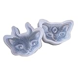 Yingwei 2 Stück Kristall Epoxy Form DIY Schmuck Winkel Katzenkopf Spiegel Silik