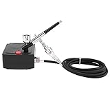 Socobeta Airbrush-Set, Spritzen langlebiges Airbrush-Farbset Airbrush-Spray Airbrush-Pistole Airbrush-Set für den Modellbau(Europäischer Standard 110-240V, Übersetzen)