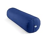 Lotuscrafts Yogarolle für Yin Yoga Ø24 cm - Yoga Rolle mit Dinkelfüllung - Waschbarer Bezug aus Baumwolle - Yoga Bolster Rolle für Restorative Yoga - GOTS Z