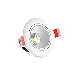 Arbeitslicht SCR dimmbare Ultradünnes LED Einbauleuchte Anti-Glare 40 ° COB Einbaustrahler 7W Runde justierbare Winkel vertiefte Deckenleuchte for Bekleidungsgeschäft Außenleuchten ( Color : 4000k )