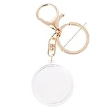 SimpleLife Acryl-Münzhalter-Kapsel mit Pad-Ring für 30mm 27mm-Schlüsselanhänger Alloy Keychain-1 x Münzkapsel mit Schlüsselring + 1 x Soft Pad, G