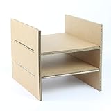 KUBBY - Kallax Einsatz aus Wellpappe passend für IKEA Expedit Regal - Ablagefach für Homeoffice, Bastelzimmer ect. (34x34x39cm) - Einsatz ohne Schubladen - 2/3/4/6 Fächer möglich (3er ohne Schubladen)