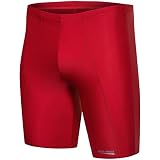 Aqua Speed Badehosen modern Herren + gratis eBook | Badebekleidung UV | Enge Schwimmhosen | Schwimmbekleidung Knielang Training | Long, Gr. XL,