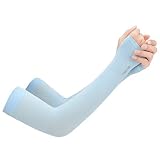 Arm Ärmel Serria® Kompression Armlinge Sonnenschutz rutschfest Basketball Volleyball Radfahren Laufen Damen Herren Jungen Blau Freie Größ