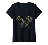 Damen Disney New Year's Mickey Mouse Confetti T-Shirt mit V