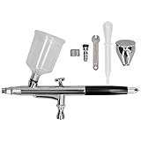 Jenngaoo G1/8 Airbrush Set Spritzpistole Farbe Airbrush Werkzeug Tragbares Handgerät für DIY Spritzen Modelldruck Dek