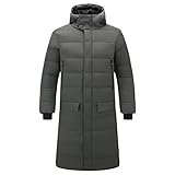 Winterjacke Herren Lang Winter Jacke Mantel Daunenjacke für Herren Lange Winterparka Wintermantel Daunenmantel Steppmantel Herren Jacke Parka Verdicken Warme Steppjacke Stehkragen Outdoorjack