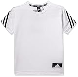 adidas Jungen B Fi 3s Tee T-Shirt, Weiß/Schwarz, 6 Añ