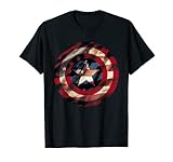 Marvel Captain America Avengers Shield Flag Graphic T-S