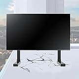 DDFFQ TV-Ständer, Universal Fernseher Standfuß Mit Ganzmetallbasis, Mehrloch-Abstandsanpassungsdesign, TV Standfuss Passend Für 32-58 Zoll F