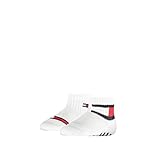 Tommy Hilfiger Unisex-Baby Flag (2 Pack) Socks, White, 19/22