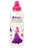 Fizzii Kinder- und Freizeittrinkflasche 600 ml (auslaufsicher bei Kohlensäure, schadstofffrei, spülmaschinenfest, Motiv: Prinzessin)