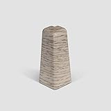 EGGER Außenecke Sockelleiste Eiche hellgrau für einfache Montage von 60mm Laminat Fußleisten | Inhalt 2 Stück | Kunststoff robust | Holz Optik hell g