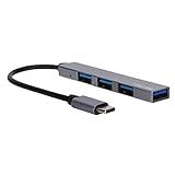 KUIDAMOS USB Port Expander, USB C Hub Datenübertragung Plug and Play zur Datenübertragung Erweiterung für Erweiterungs-Laptop(EIN Zug Vier Asche)