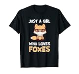 Just A Girl Who Loves Foxes Süßes Geschenk Für Fuchs Fans T-S