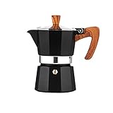 TONIJAWES Espressokocher, Elektroherd Kaffeemaschine,Italienische Herd-Kaffeemaschine Mokkakanne,ür das Home Office verwendet Werden 2 Größen erhältlich(150ML,300ML) (150ML)