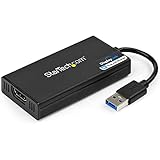 StarTech.com USB 3.0 auf 4k HDMI Adapter Konverter (Ultra HD 4k Externe Monitor Grafikkarte - DisplayLink Zertifiziert) Schw