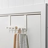 IKEA Enudden Aufhänger für Tür, Metall, weiß mit 6 Hacken zum aufhäng