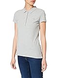 Tommy Hilfiger Damen Short Sleeve Slim Polo, grau, L