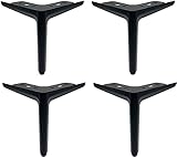 Fisecnoo 4 Stück 15cm Metall MöBelfüsse Dreieck MöBelfüße DIY Ersatz Schrankfüße Couchtischbeine Tischfüße,Für Schrank,Sofa,Couchtisch,Tv-Schrank Und Andere MöBelbeine,Mit Schrauben (Color : Schwarz)