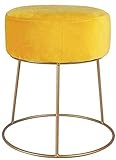 YCJK Stauraumhochhocker/Kleiner Sitz/Schmiedeeisenhocker Moderne minimalistische Stoff Home Hocker Wechseln Schuhbank- Hocker(Farbe: grau) Gepolsterter Hocker (Farbe: gelb) Einfach zu säub