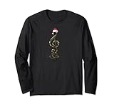 Musical Notes Shirt Santa Hat Christmas Musical Apparel Lang