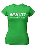 clothinx was würde Lucifer tun? Damen T-Shirt Fit Grün Gr. XL
