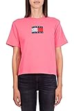 Tommy Hilfiger TJW Crop METALLIC Flag Tee, pink(pink), Gr. S