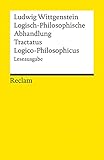 Logisch-Philosophische Abhandlung. Tractatus Logico-Philosophicus: Leseausgabe (Reclams Universal-Bibliothek)