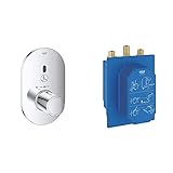 GROHE Eurosmart CE Infrarot-Elektronik für Brausethermostat | Chrom | 36456000 + Eurosmart CE | Rohbauinstallation-Unterputzkörper für Brause | passend zu Infrarot-Fertigmontageset 36 456 00, b