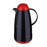 ROTPUNKT Isolierkanne 215 Christine 1,5 l | Zweifunktions-Drehverschluss | BPA Frei- gesundes Trinken | Made in Germany | Warm+Kalthaltung | Black/Electric C