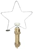 CHICCIE Teelichthalter Stern aus Metall und Holz 60cm - Kerzenhalter W