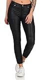 ONLY Damen Ankle Jeans Cargohose Missouri 15224165 Coated Black XL/32