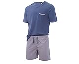 Royal Class Herren Shorty Pyjama - Schlafanzug Kurz - Bio Organic XL 56