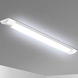 LED Feuchtraumleuchte 90CM 30W, 3000LM led Deckenleuchte Röhre, Wasserdicht LED Deckenlampe Kaltweiß 6000-6500K Als Wannenleuchte, Werkstattleuchte, Bürodeck