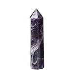 YUWEX Amethyst Stein Heilkristalle Deko Heilkristall-Stäbe Hexagon Säule Poliert Heilung Kristalle Reiki Meditation Therapie Steine Quartz Healing Crystals Edelstein Haus Dek