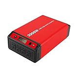 LJHSS 4000W Pure Sinus Wave Power Inverter DC 12V Bis AC 230V 240V, mit LCD- Display 4 Wechselstromauslässe, Dual- Kühlventilatoren Für RV-LKW-Car- Konverter Autoadapter Auto-I